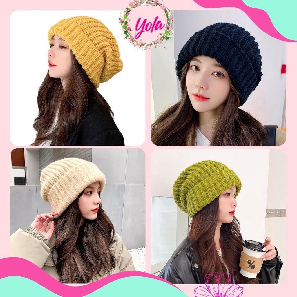 Mũ len nữ YOLA SHOP , nón len giữ ấm Hàn quốc slouchy, thời trang, ấm áp cho mùa đông MULE.004 (QUÀ TẶNG CỘT TÓC)