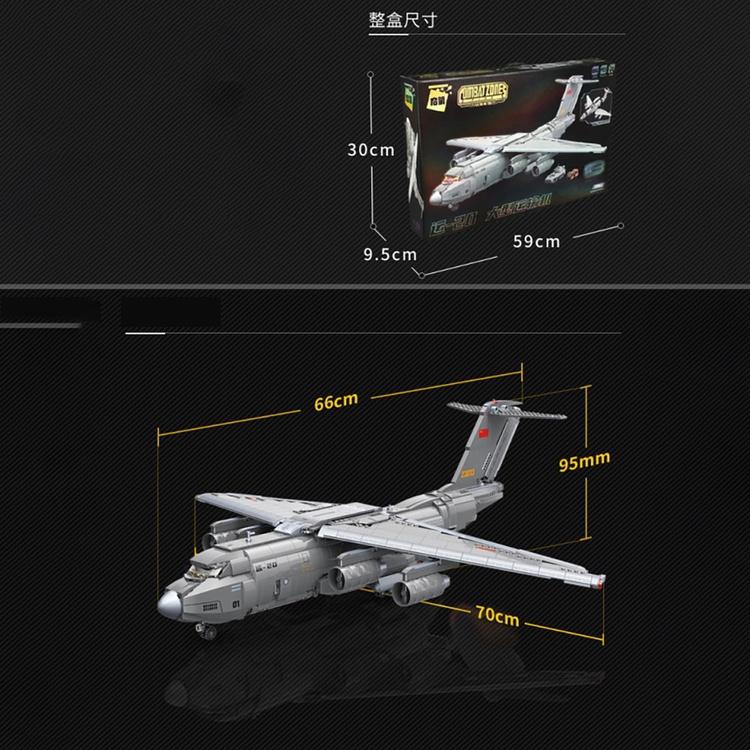 Đồ chơi Lắp ráp Máy Bay Chở hàng Xian Y-20, Enlighten 23013 Transport Aicraft, Xếp hình thông minh