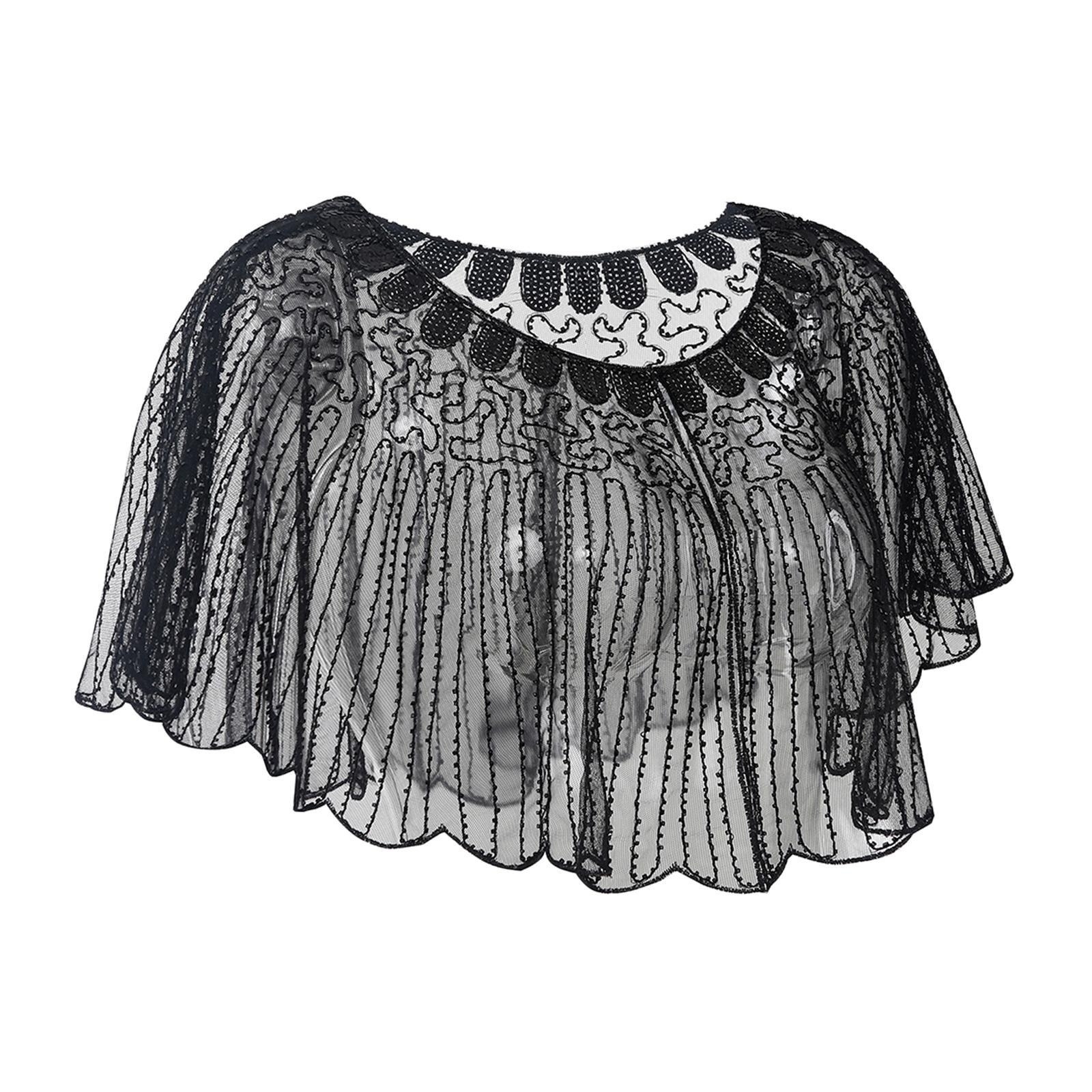Women’s Shawl Wrap, Sequin Shawl Cape, Casual Shawl Scarf Dresses Fashionable Clothing Sequin Bridal Shawl Evening Cape for Summer Dance Party