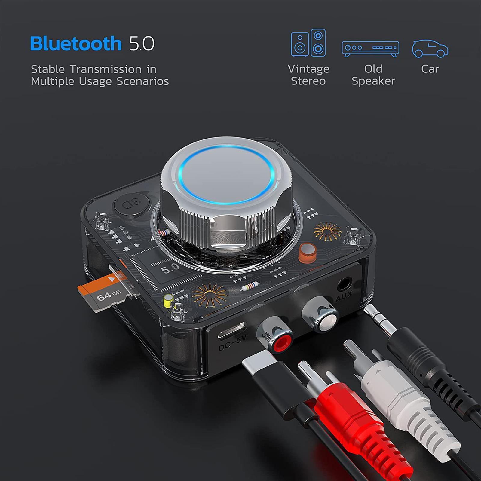 2 in 1 AUX RCA Bluetooth Wireless Audio Receiver Stereo Music Adapter