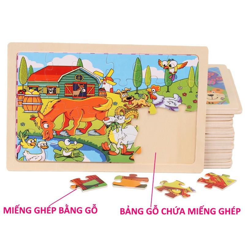 Đồ chơi Xếp hình gỗ Puzzle 24 miếng ghép cho bé Hàng Loại 1