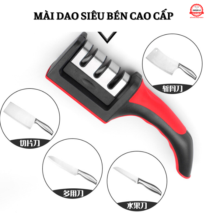 Dụng cụ mài dao kéo siêu bén với 3 chế độ mài