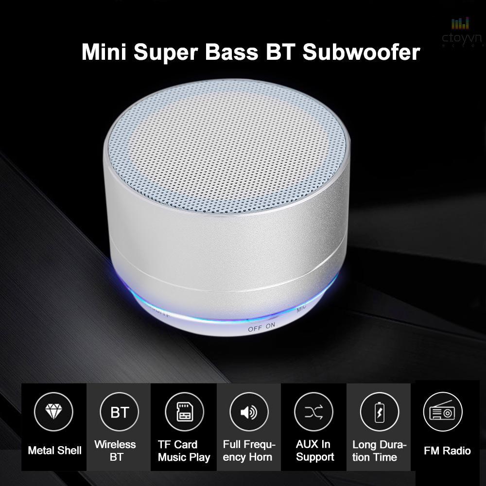Loa bluetooth siêu trầm có đèn LED hỗ trợ thẻ nhớ TF