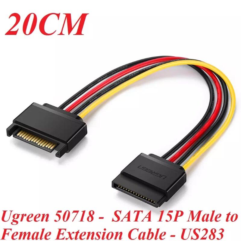 Ugreen UG50718US283TK 0.2M Cáp nguồn SATA 15 chân cao cấp - HÀNG CHÍNH HÃNG