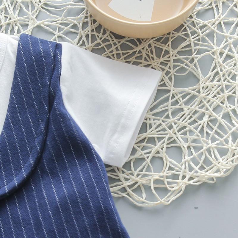 Set quần áo giả vest đính nơ cho bé trai