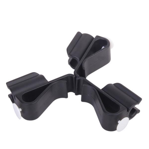 3Pcs Black Golf Bag Clip on Putter Holder Golf Organizer Ball Marker