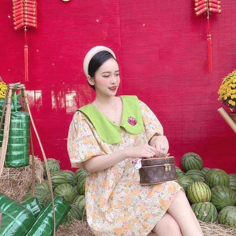VÁY THÊU SÀNH ĐIỆU Váy thêu quả dâu cute nhiều màu hàng hót