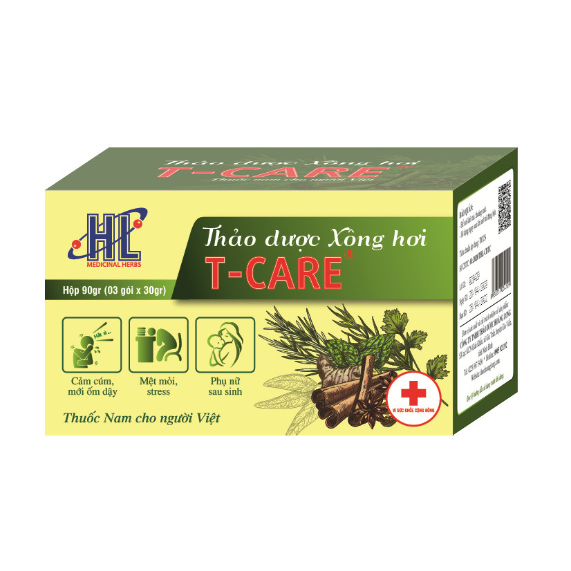 Thảo dược Xông hơi T-Care 90gr (Giải cảm, hạ sốt - Cải thiện tuần hoàn máu, giảm mệt mỏi cho người mới ốm dậy, phụ nữ sau sinh - Bài trừ độc tố, thanh lọc cơ thể)