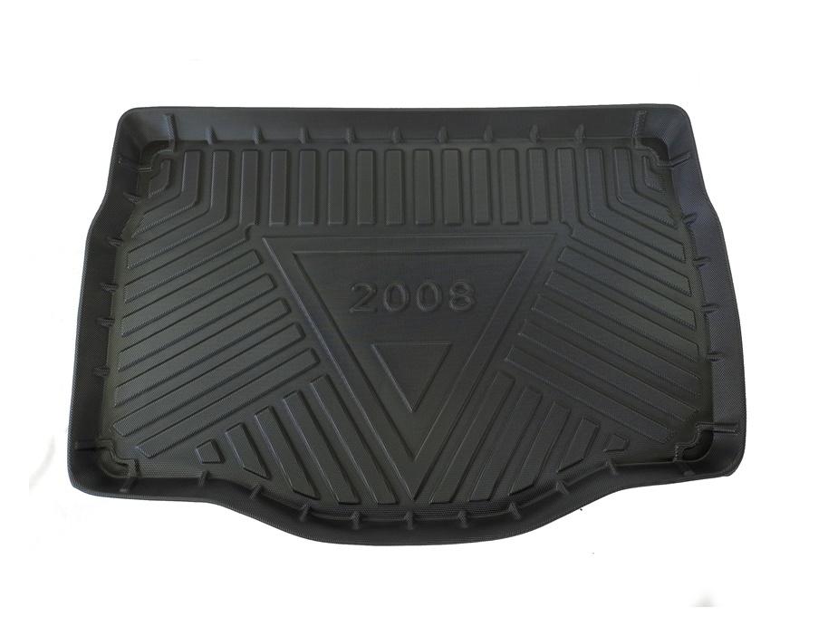 Thảm lót cốp Peugeot 2008 2014-nay nhãn hiệu Macsim chất liệu TPV cao cấp màu đen