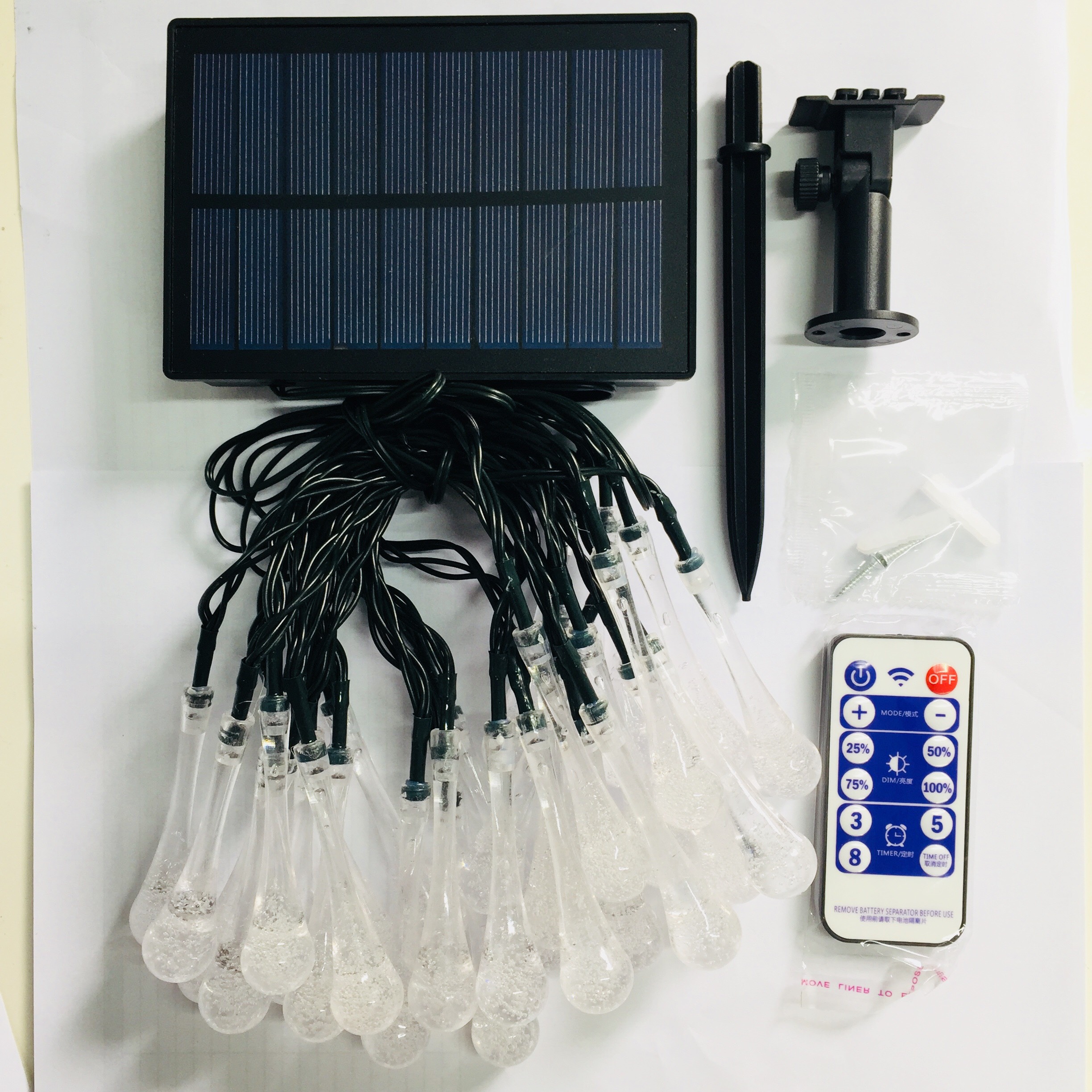 Đèn nháy trang trí hình giọt nước sử dụng năng lượng mặt trời, để ngoài trời, trang trí ban công, treo cây cảnh HT5410