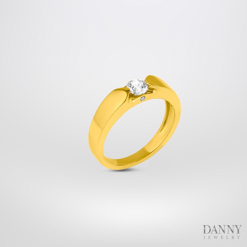 Nhẫn Đôi Danny Jewelry Đính Đá CZ Bạc 925 Xi Rhodium/xi Vàng 18k/xi Vàng hồng N0075
