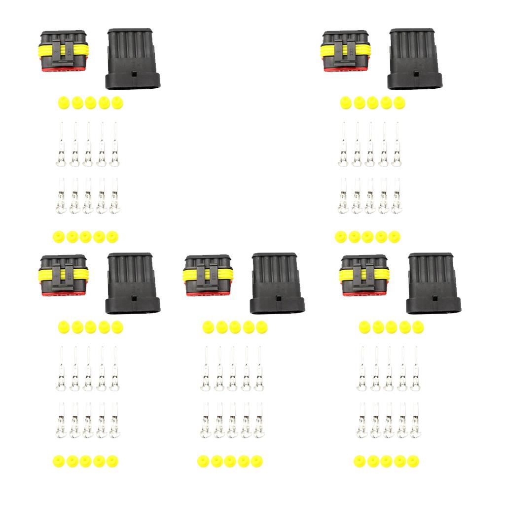 High Quality 5 Kit Waterproof Electrical Wire Cable 5 Pin Way Plug