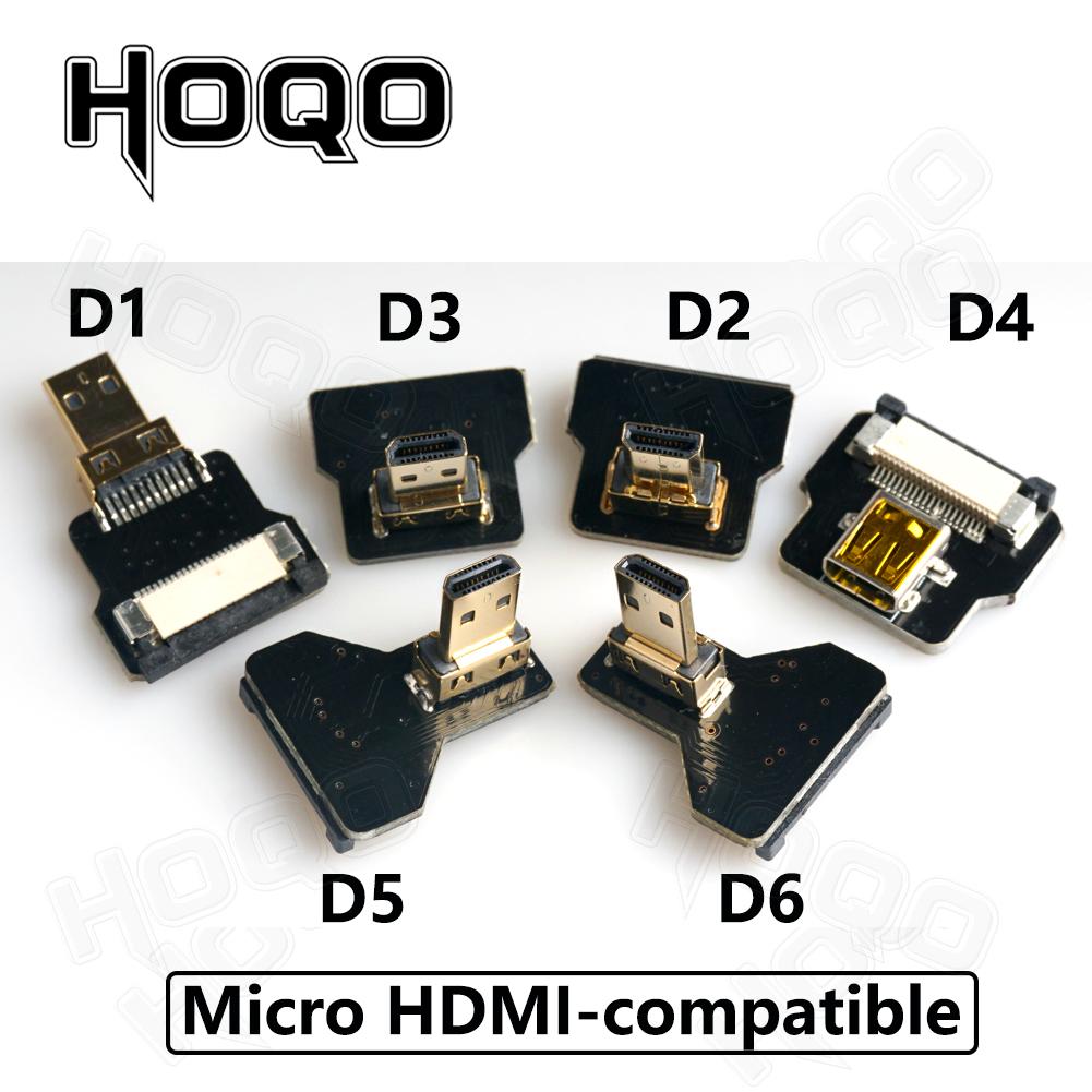 Tương thích với HDMI, FPV HDMI ffc HDMI Ribbon Cable 90 độ Mini/Micro HDMI sang tiêu chuẩn HDMI PCB Connector 20pin fpv micro hdmi 5cm
