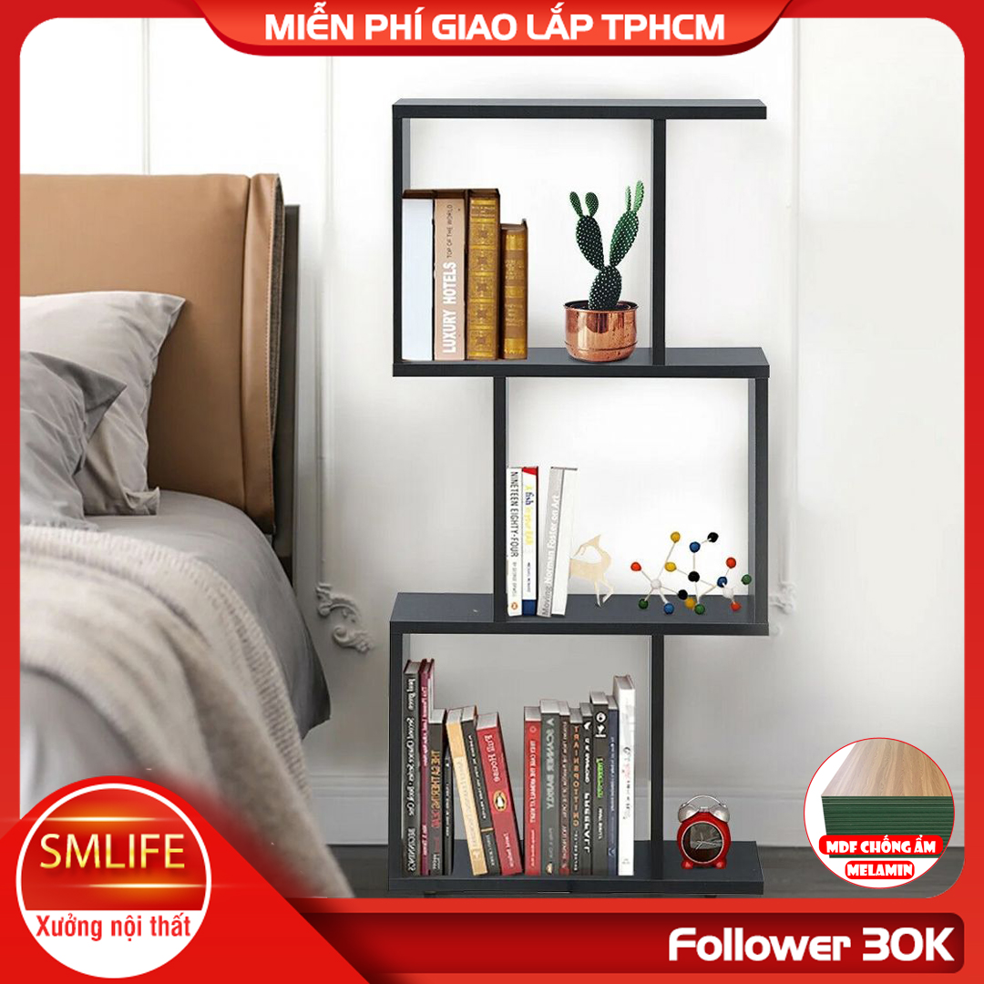 Giá đỡ sách gỗ công nghiệp nhỏ gọn SMLIFE Bocoe