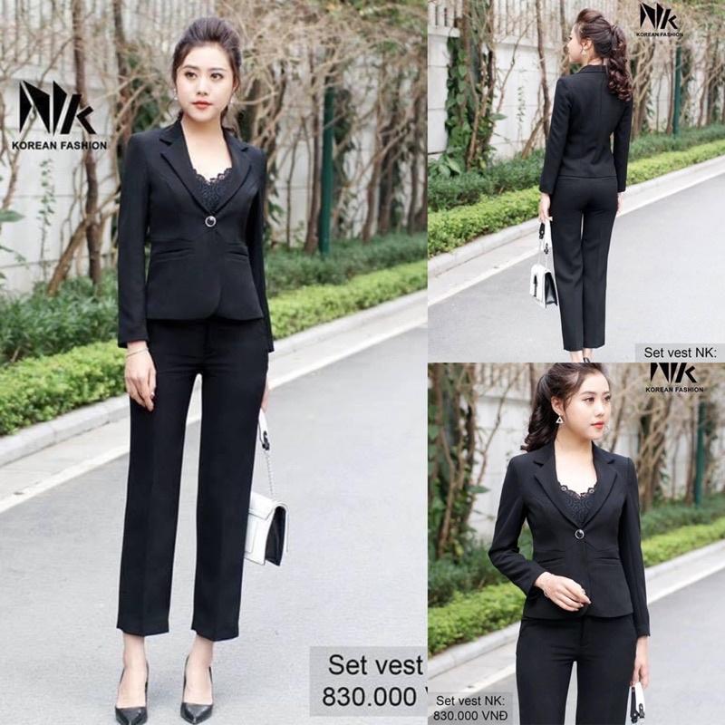 Set vest 2 lớp cơi túi hàng NK sale sốc