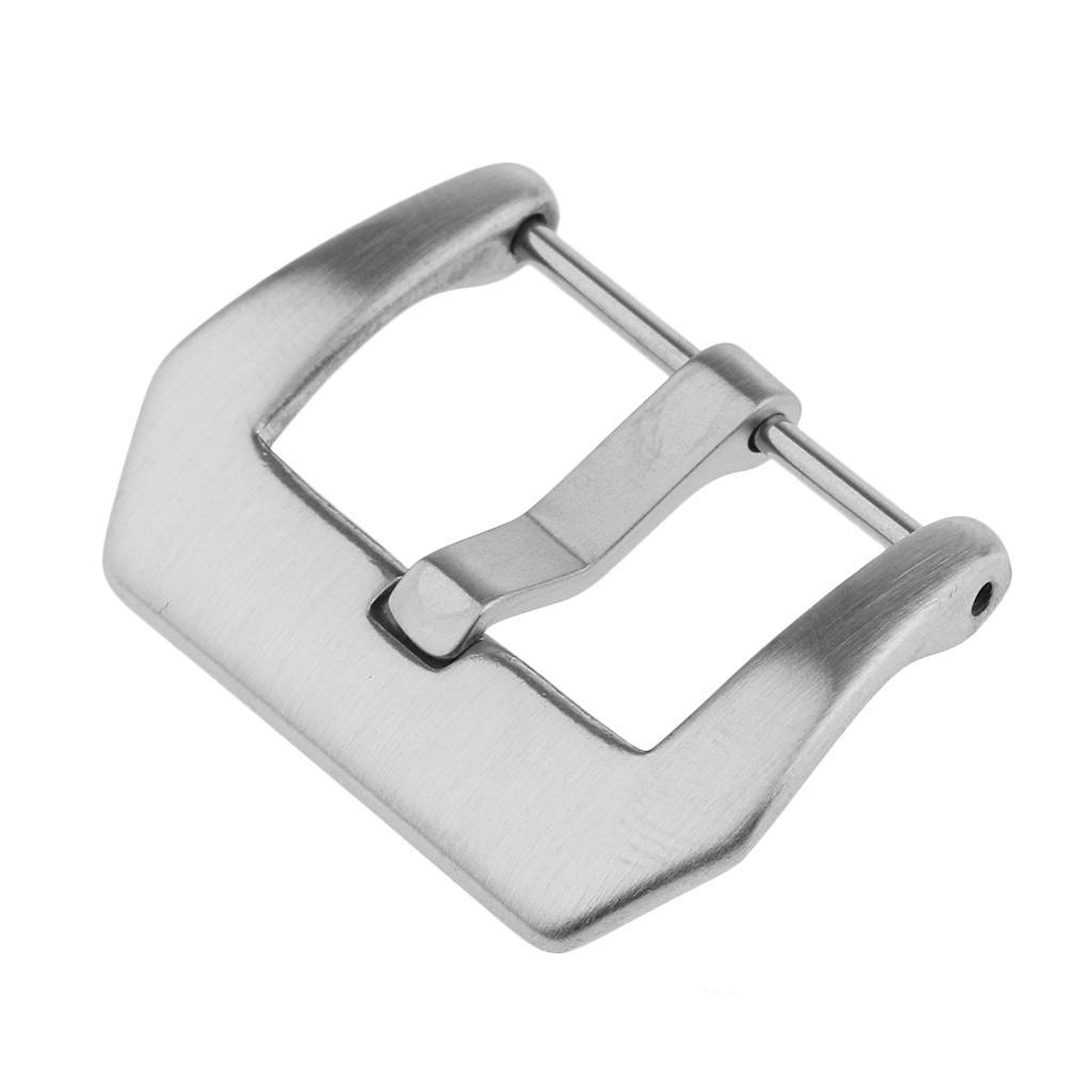 3-7pack Brushed Stainless Steel Watch Bands Buckle Screw In Pin Clasp 18mm