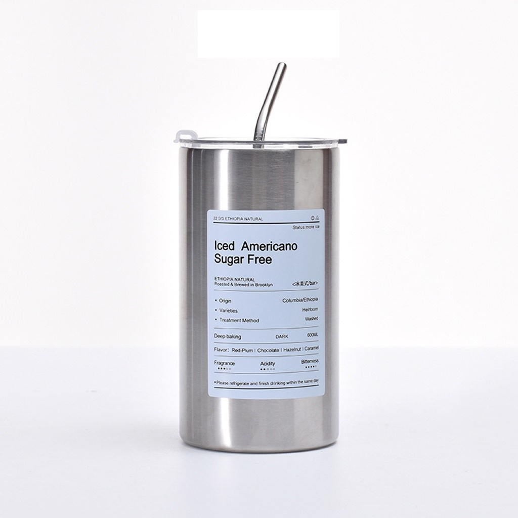 Ly Giữ Nhiệt 600ml Inox Cao Cấp Không G - Cốc Uống Nước Giữ Nhiệt Có Ống Hút Siêu Tiện Lợi Chính Hãng