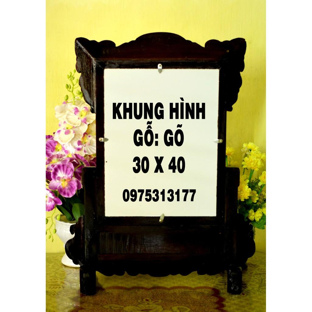 KHUNG HÌNH GỖ GÕ 30 X 40