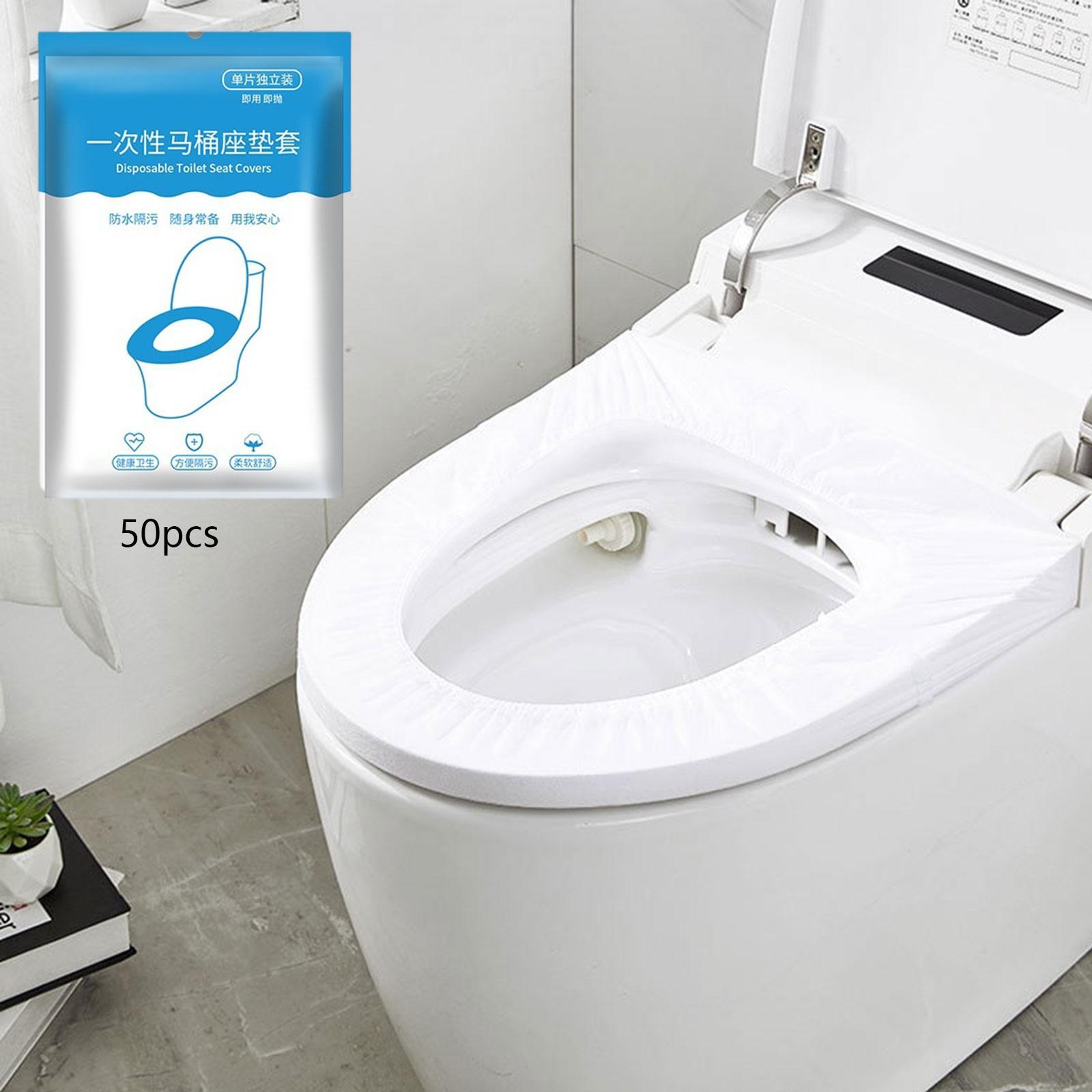 50 Pieces Disposable Toilet Seat Cover Waterproof for Office Bathroom