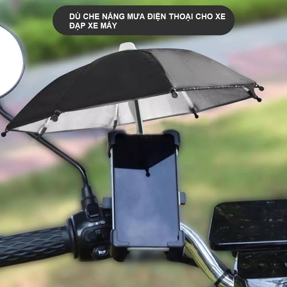 Dù Ô che điện thoại đi xe đạp xe máy Bảo vệ khỏi ánh nắng trời Không thấm nước + Tặng kèm dây buộc