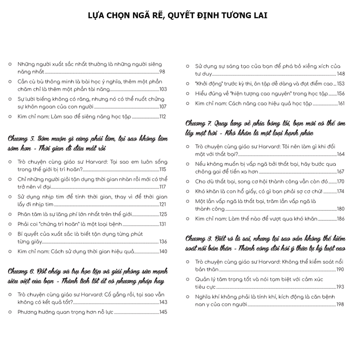 Lựa chọn ngã rẽ, quyết định tương lai