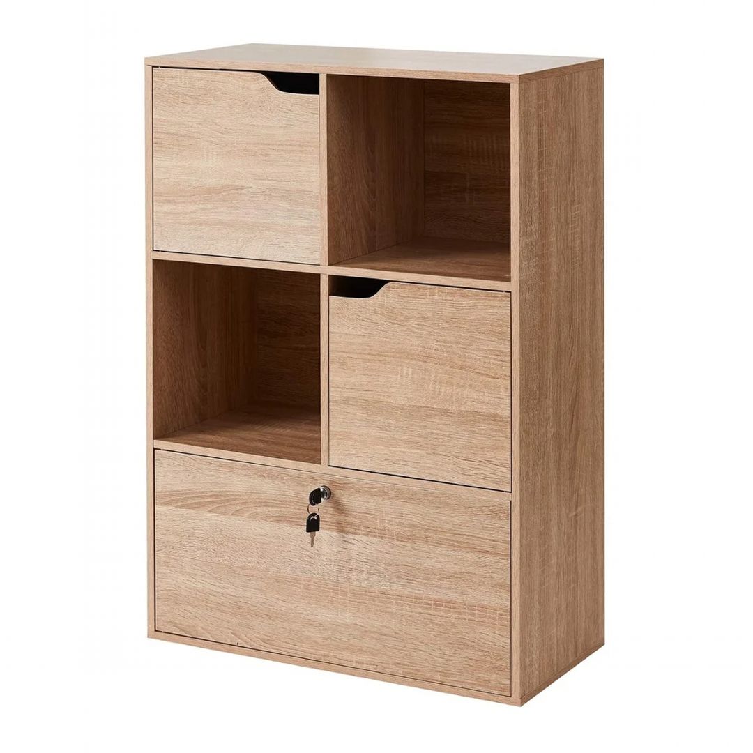 Kệ sách bằng gỗ đẹp trang trí gia đình SMLIFE Benbecula