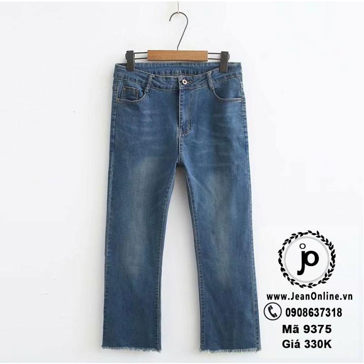 Bigsize Nữ - Quần Jean Dài Ống Tưa