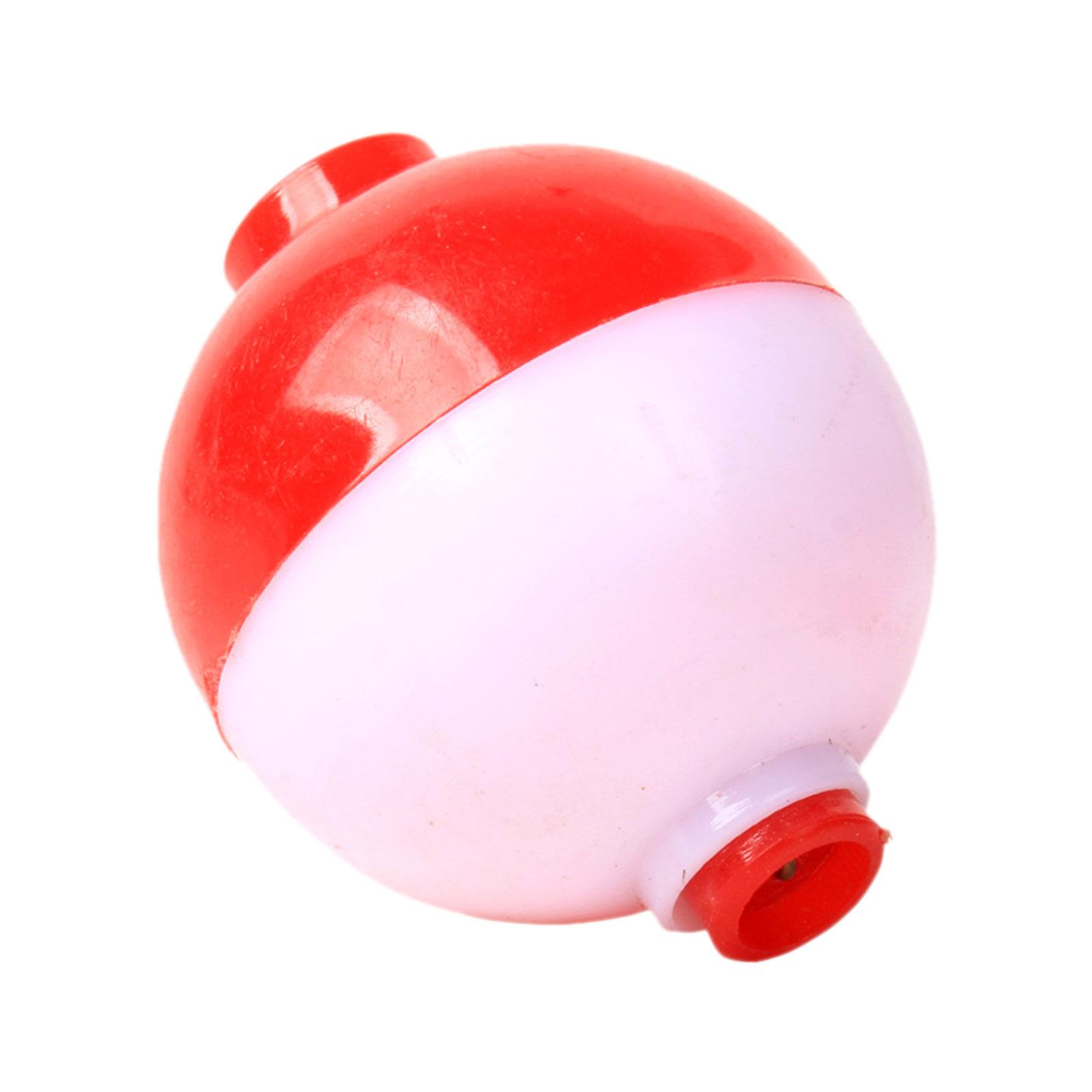 10 Pack Bobber Bulk Hard Plastic Fishing Float, Fishing Bobbers Snap-on Floats, Red and White