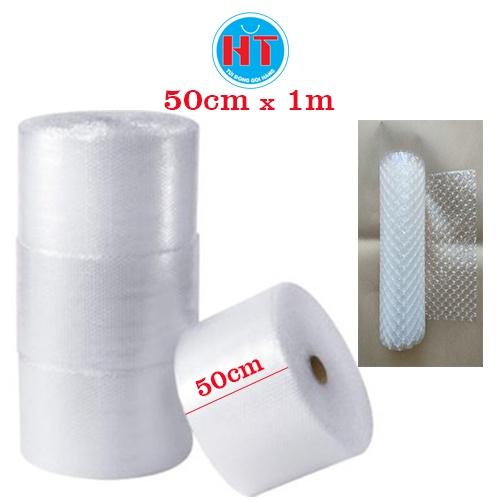 Xốp hơi bọc hàng, màng xốp khí gói hàng, bọc chống sốc, xốp nổ loại dày, KT 50cm*1m