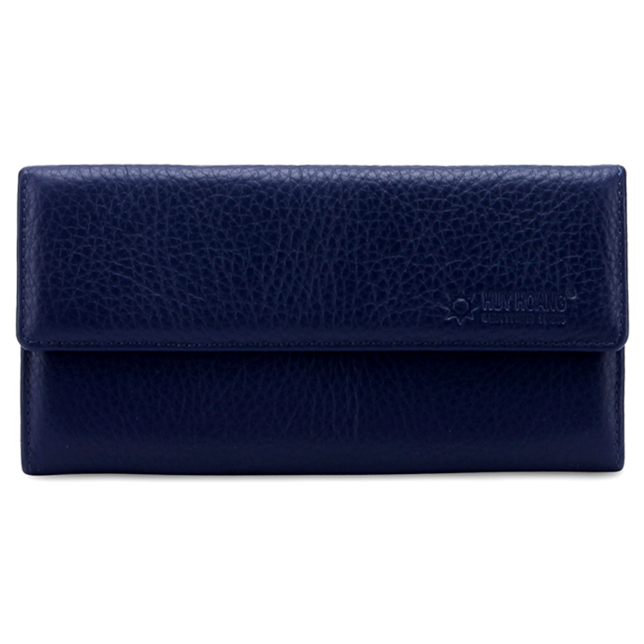 HJ3125-26-27-28-29-30-39-40-59-60-64-65-67 - Bóp nữ da bò cao cấp Huy Hoàng 3 gấp lửng màu da, đen, đỏ, hồng, nâu, xanh, xanh đậm, cam, xanh lá chuối, xanh dương