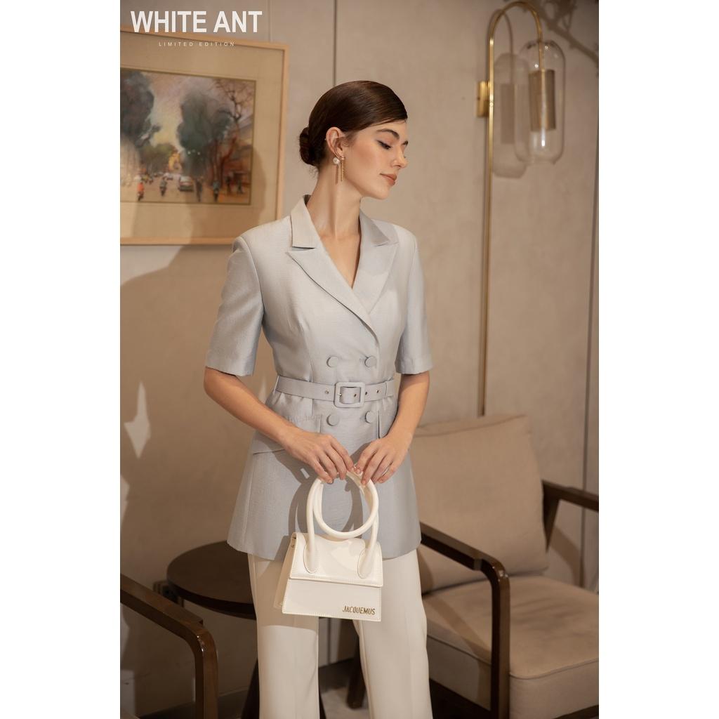 Áo Blazer Nữ Đai Đi Kèm White Ant QUENNA COLLAR - K JACKET Chất liệu vải Tencel, Hàng Thiết Kế Cao Cấp