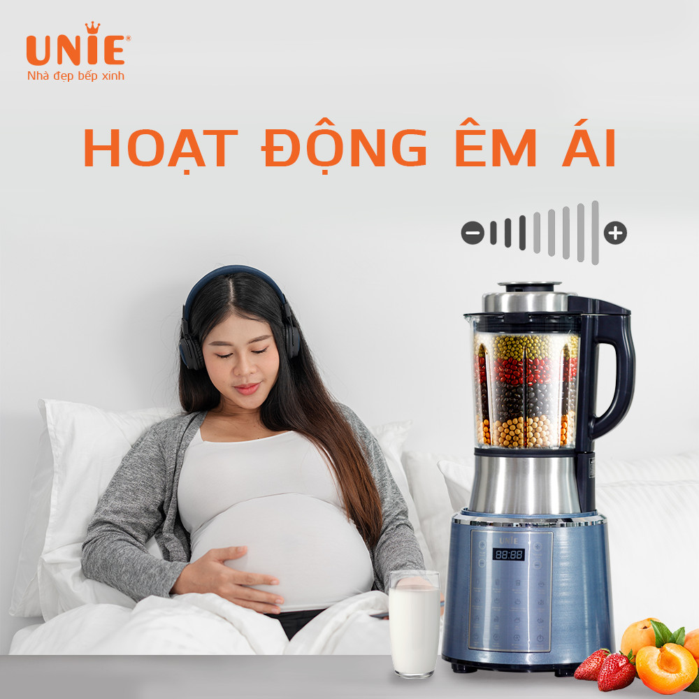 Máy Làm Sữa Hạt UNIE V6, 8 Chế Độ Nấu Tiêu Chuẩn Châu Âu, Dung Tích 1700ML Công Suất 1000W - Hàng Chính Hãng