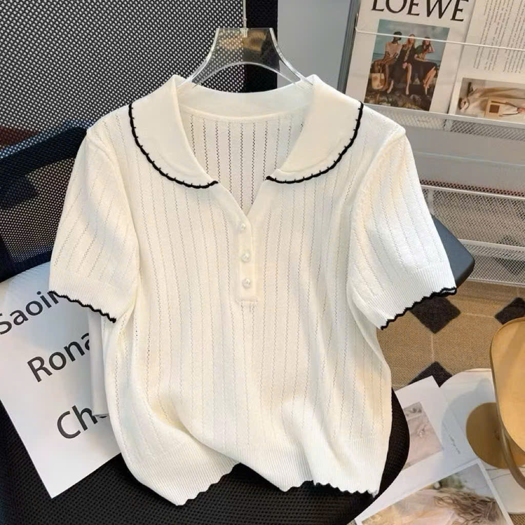 Áo len mongtoghi,áo len dệt kim nữ hàng thanh lý họa tiết dễ thương size 58-63,65kg