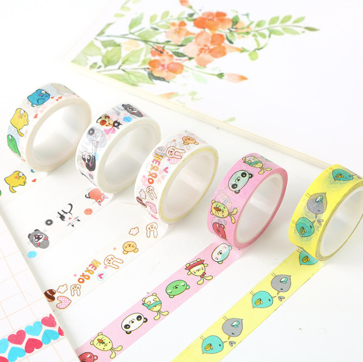 Mua Băng keo Washi hoạt hình ( trang trí sổ kế hoạch, nhật ký)