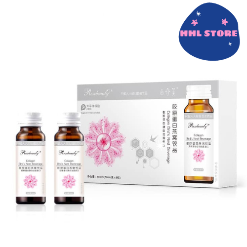 Nước Uống Collagen Yến Rose Beauty Giúp Dưỡng Trắng Da (50ml x 8 lọ)