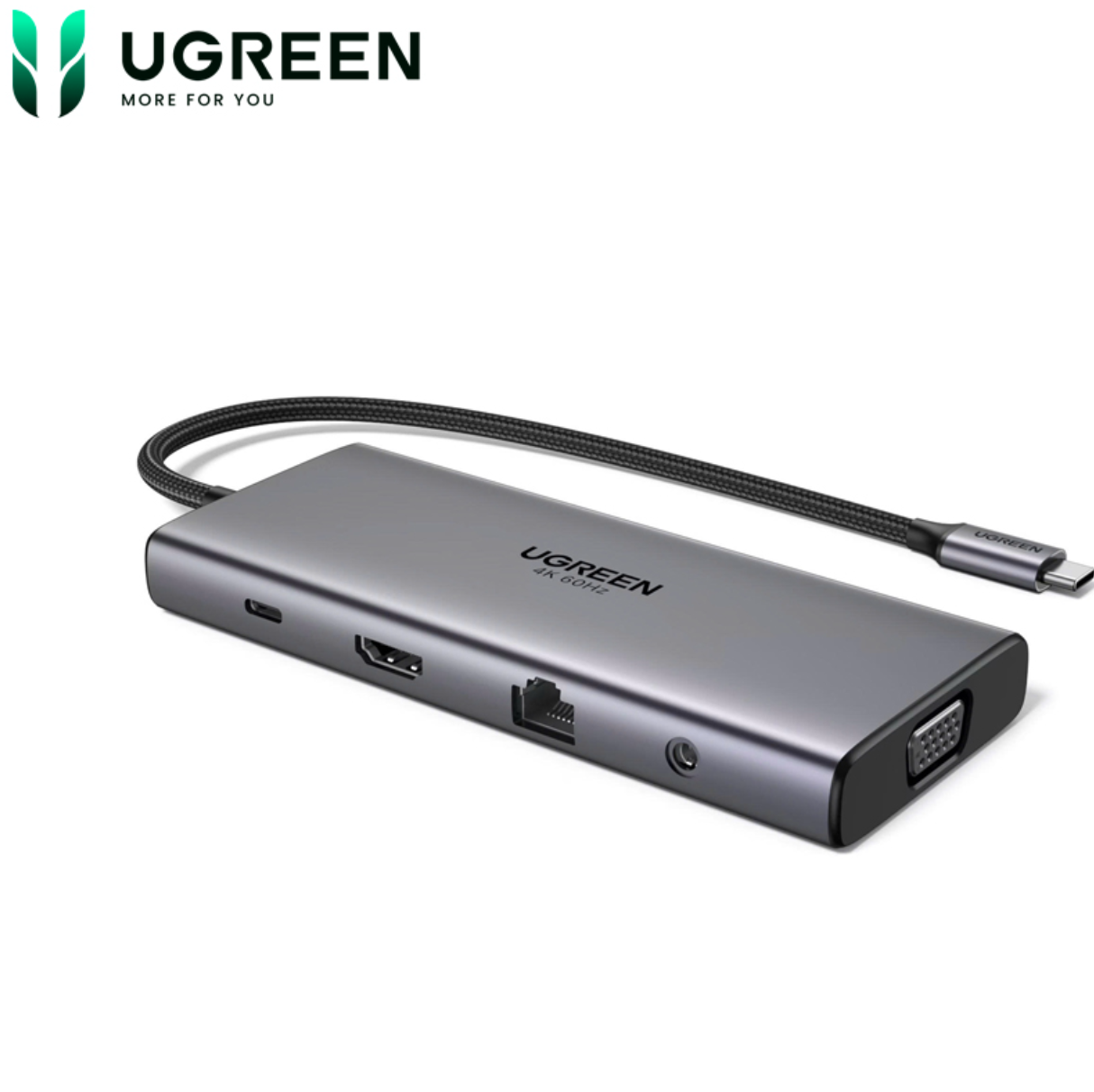Bộ chuyển USB-C Docking Station 11 in 1 UGREEN 45520 CM639 4K@60Hz HDMI, 100W PD, Gigabit Ethernet - Hàng chính hãng
