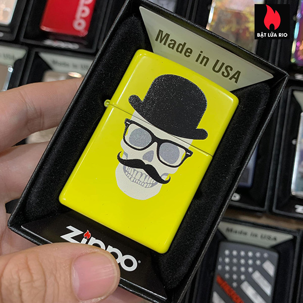 Bật Lửa Zippo 24839 Skull With Glasses