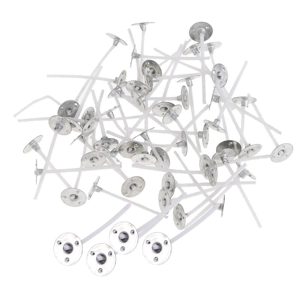 200x Natural Cotton Candle   with Tab for Christmas Candle Making 3.5cm