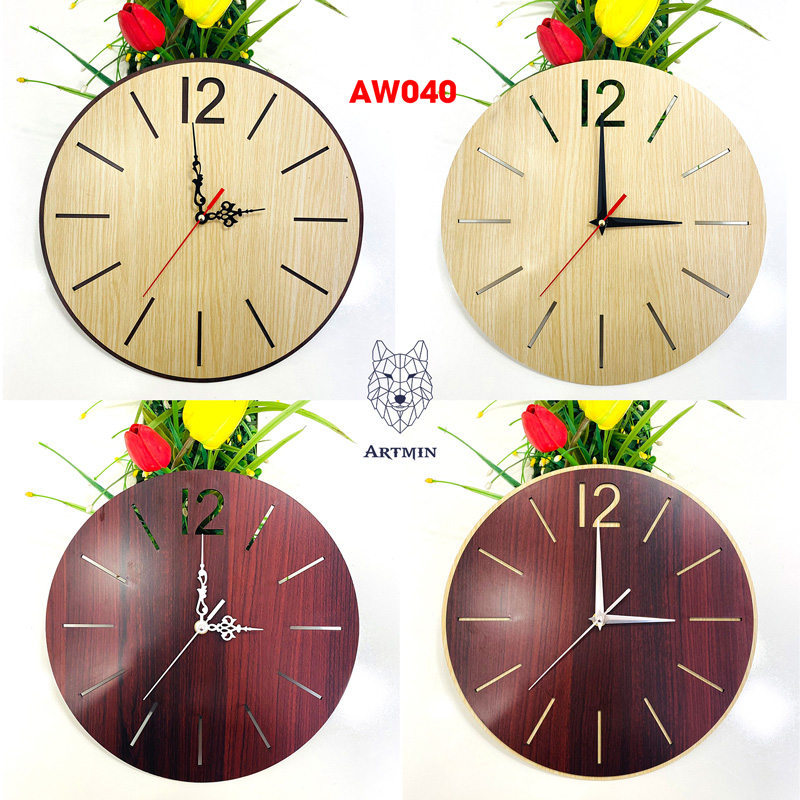 AW040 - Đồng Hồ Gỗ Decor Trang Trí – Đồng Hồ Treo Tường Đẹp 2023