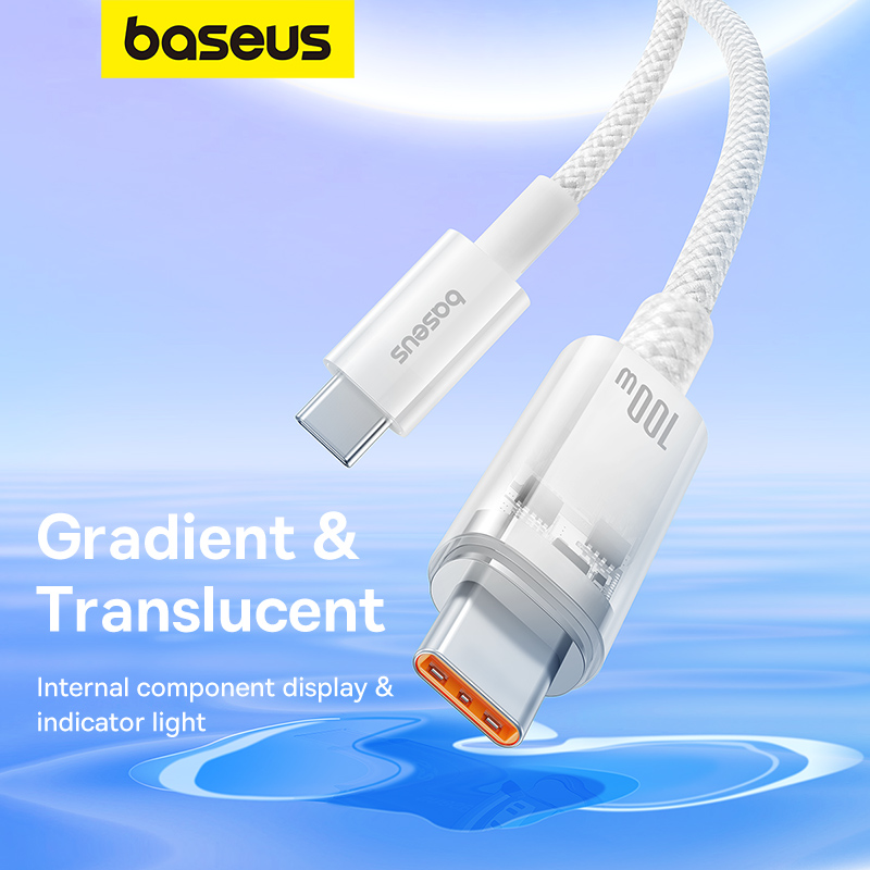 Cáp Sạc Nhanh Baseus Explorer Series Fast Charging Cable with Smart Temperature Control Type-C to Type-C 100W (Hàng chính hãng)