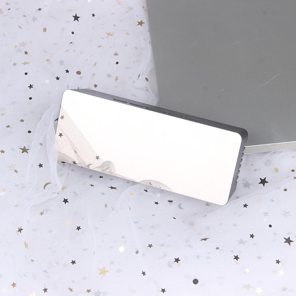 2 Pieces LED Digital Alarm Clock Indoor Temperature Display 12H/24H Desktop