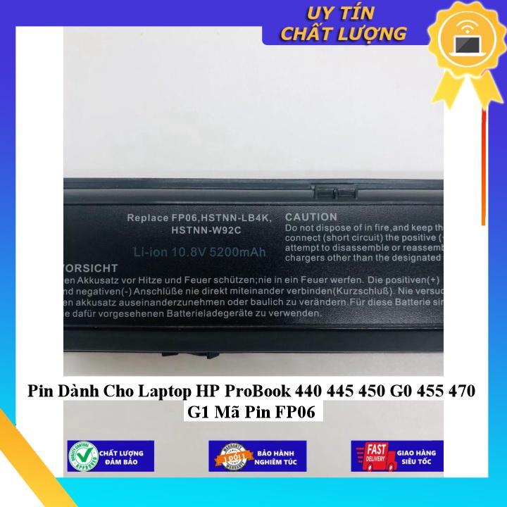 Pin dùng cho Laptop HP ProBook 440 445 450 G0 455 470 G1 Mã Pin FP06 - Hàng Nhập Khẩu MIBAT504