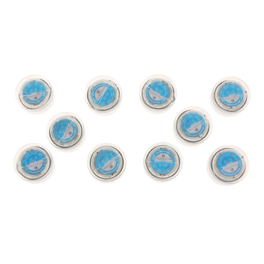 10 Pieces Waterproof Submersible LED Tea Lights Underwater Light Warm White