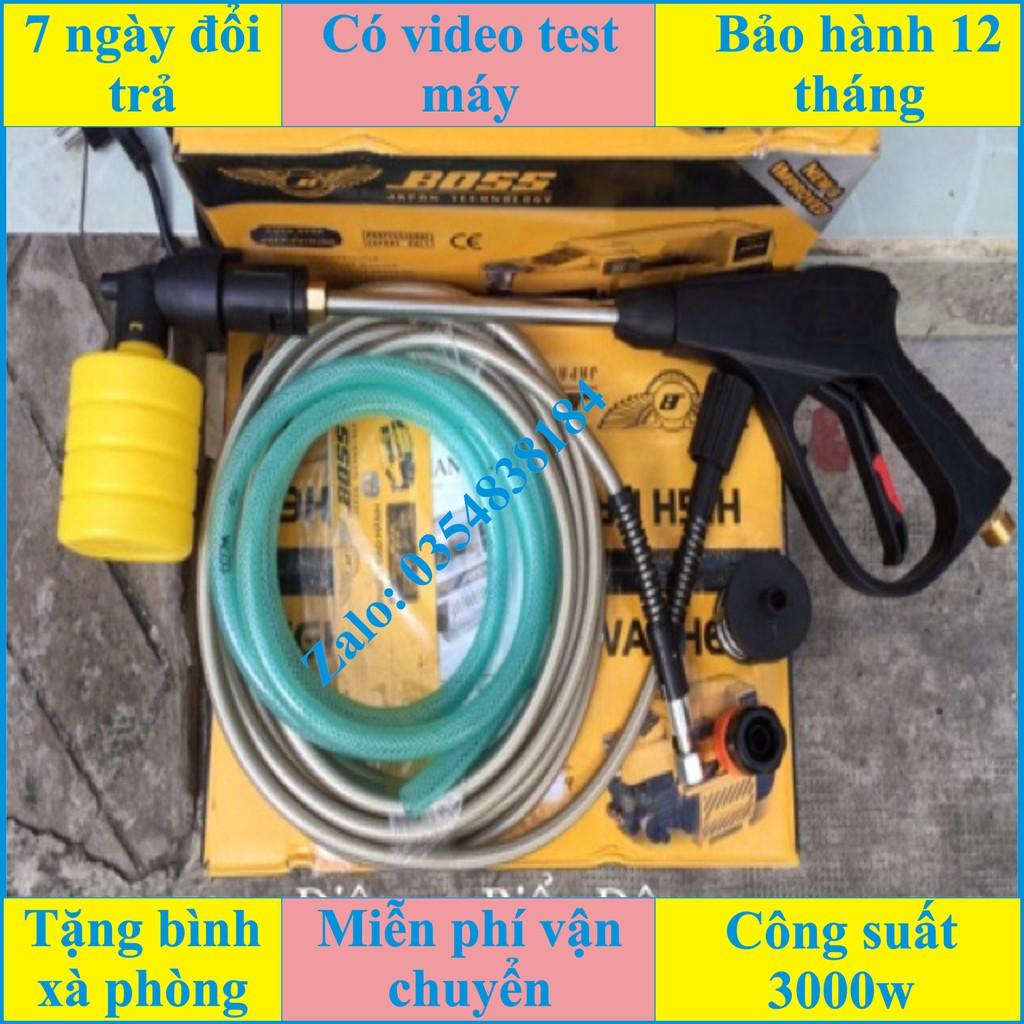 Tặng bình tạo bọt và ống nối dài súng Máy rửa xe thương hiệu BOSS NHẬT BẢN 2000W cao cấp JAPAN