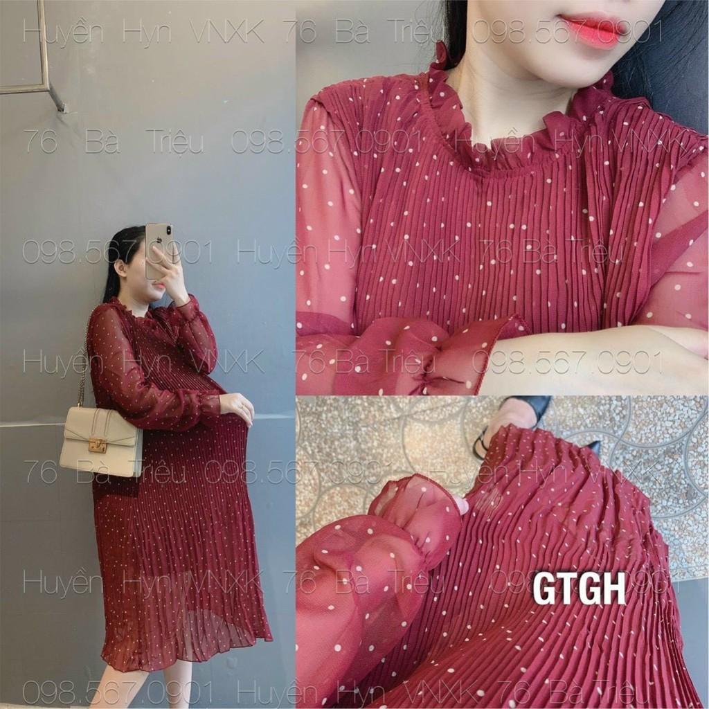 Váy bầu thời trang thiết kế M151 chất lụa hoa freesize từ 45 đến 70kg