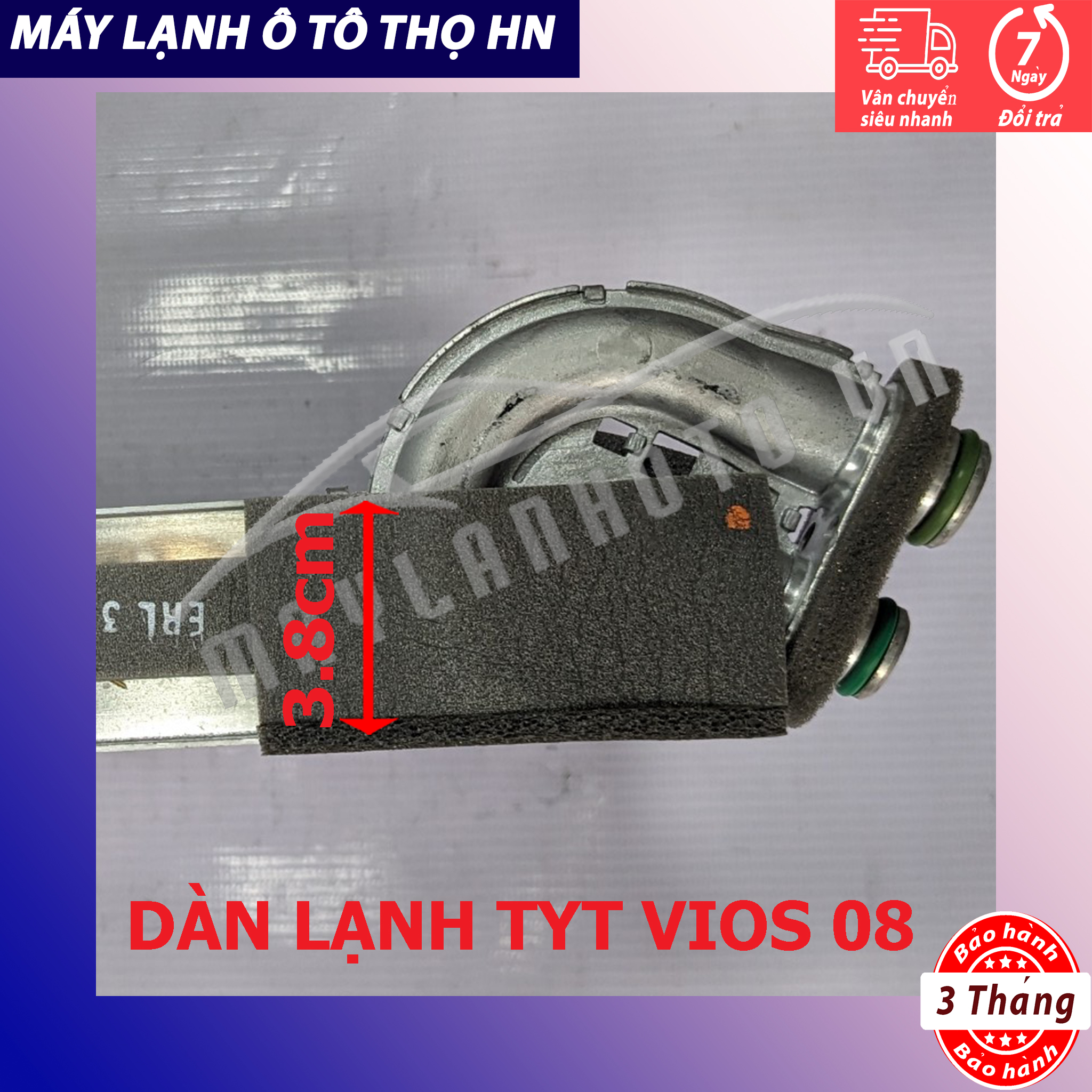 Dàn (giàn) lạnh Toyota Vios 2008 Hàng xịn Thái Lan (hàng chính hãng nhập khẩu trực tiếp)