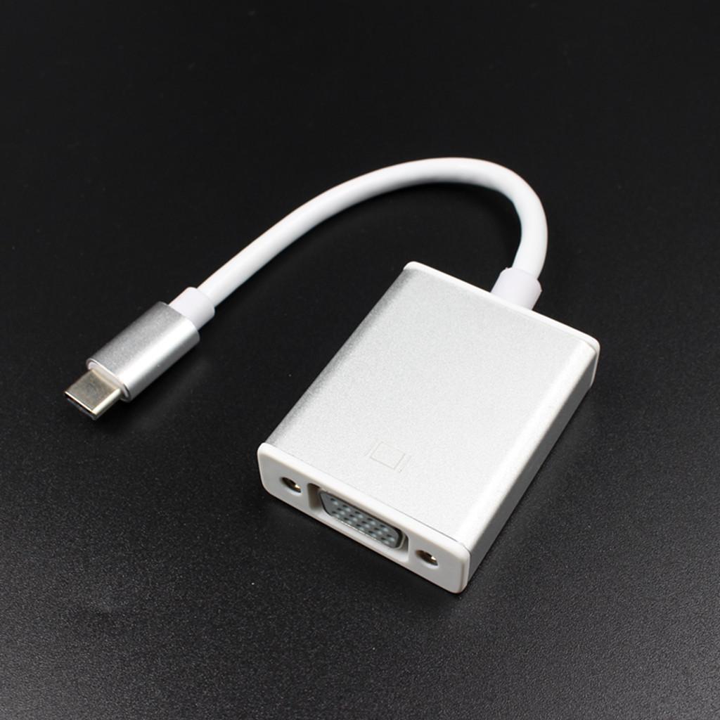 USB 3.1 Type C to VGA Adapter Cable Converter Cord Lead for