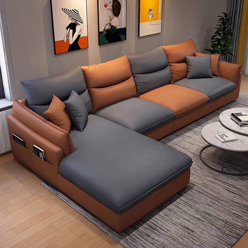 Sofa góc L bọc da Adora