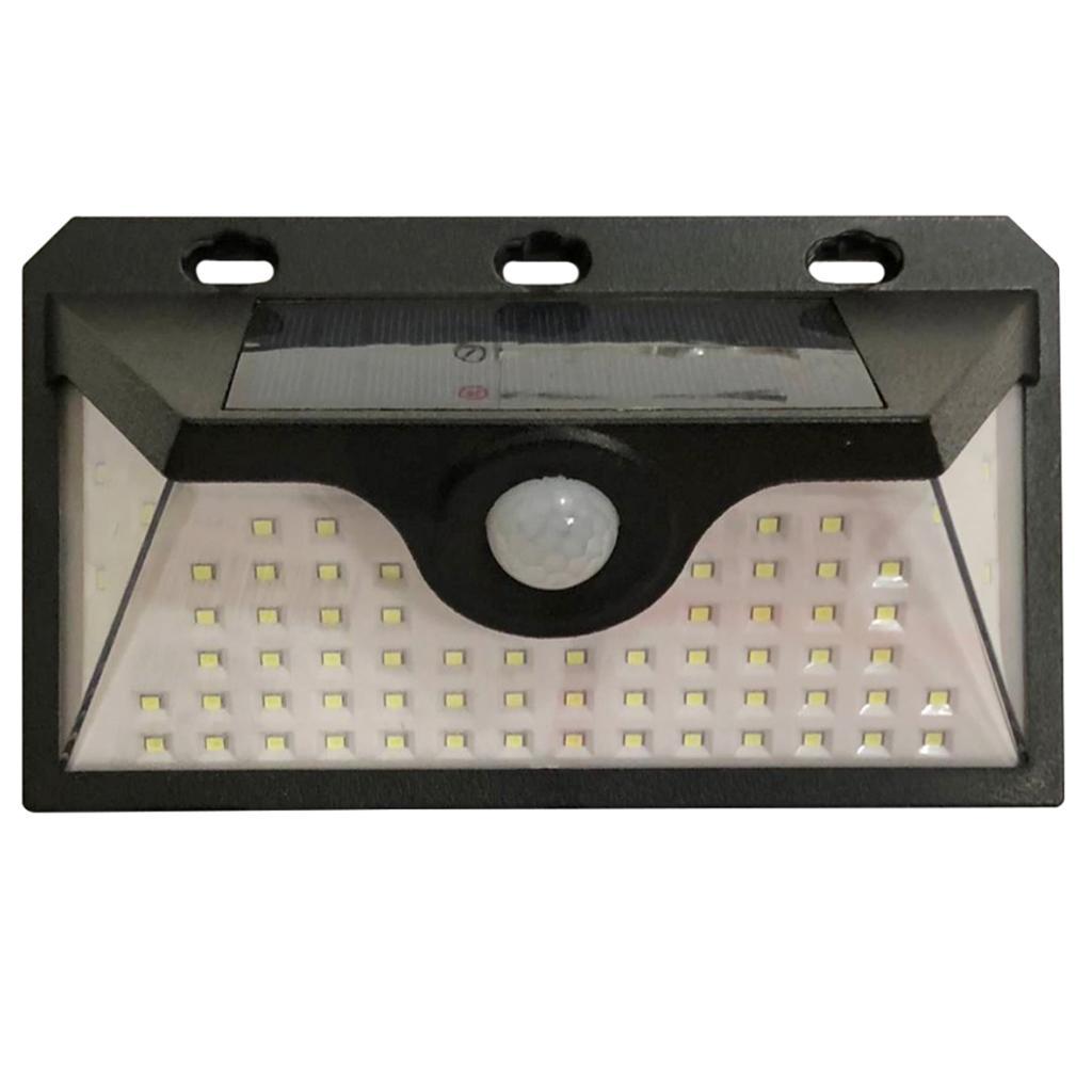 66 LED Solar Powered Human Sensor Light Aisle Garden Yard Security Wall Lamp