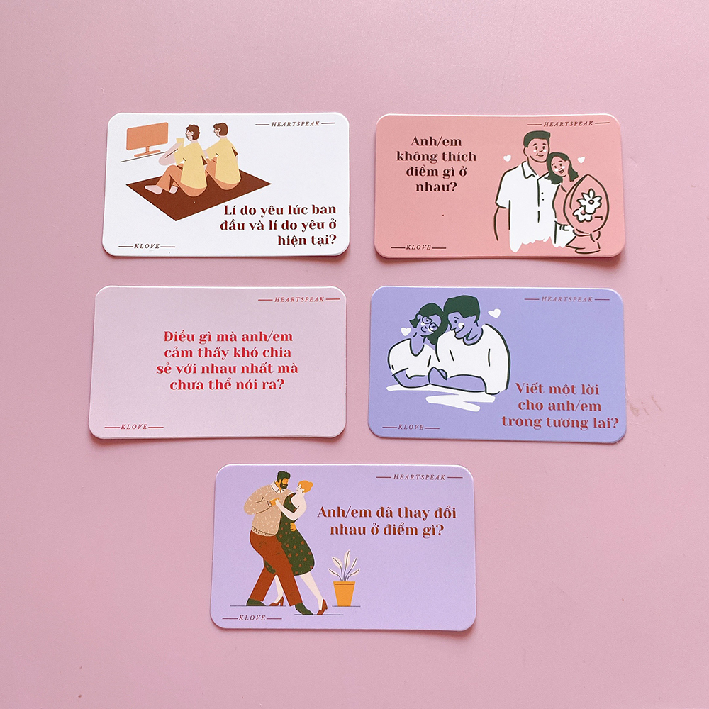 Bộ Bài Tình Yêu Heart Speak Dành Cho Cặp Đôi 50 Lá Bài Thấu Hiểu Drinking Game Couple Giúp Mối Quan Hệ Đậm Sâu Hơn Từ Bên Trong